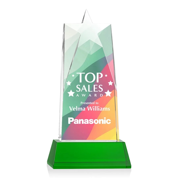 Our prestigious Thick Optical Crystal Millington Star VividPrint™ Award on base... from ASI 84592 St Regis Group / St Regis