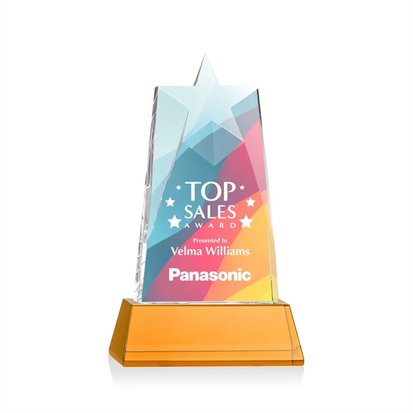 Our prestigious Thick Optical Crystal Millington Star VividPrint™ Award on base... from ASI 84592 St Regis Group / St Regis