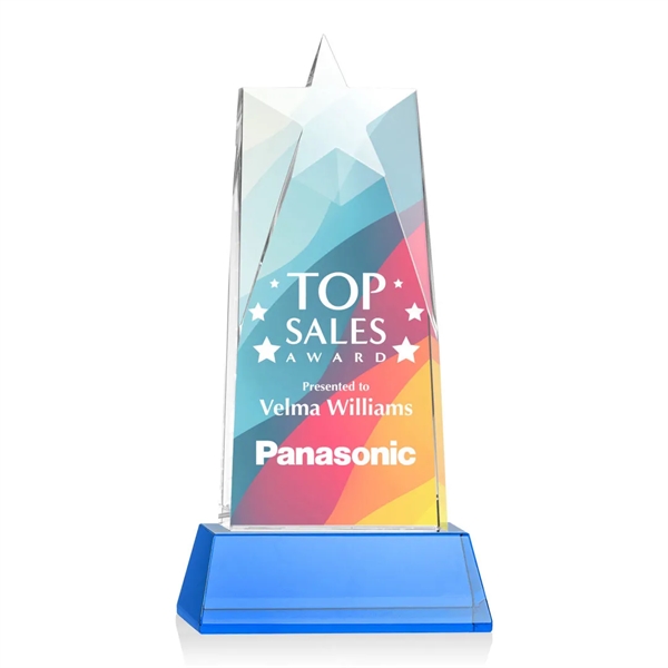 Our prestigious Thick Optical Crystal Millington Star VividPrint™ Award on base... from ASI 84592 St Regis Group / St Regis
