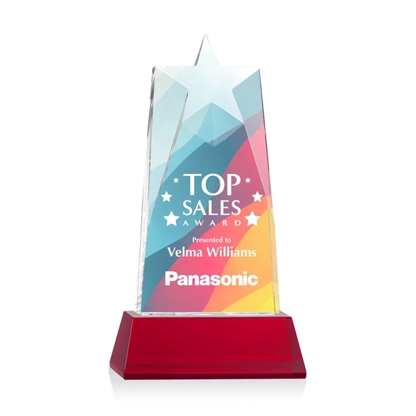 Our prestigious Thick Optical Crystal Millington Star VividPrint™ Award on base... from ASI 84592 St Regis Group / St Regis