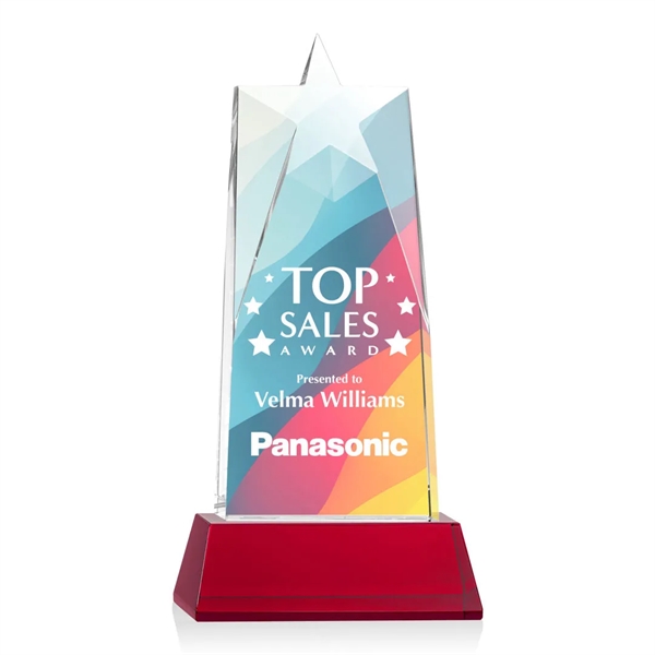 Our prestigious Thick Optical Crystal Millington Star VividPrint™ Award on base... from ASI 84592 St Regis Group / St Regis