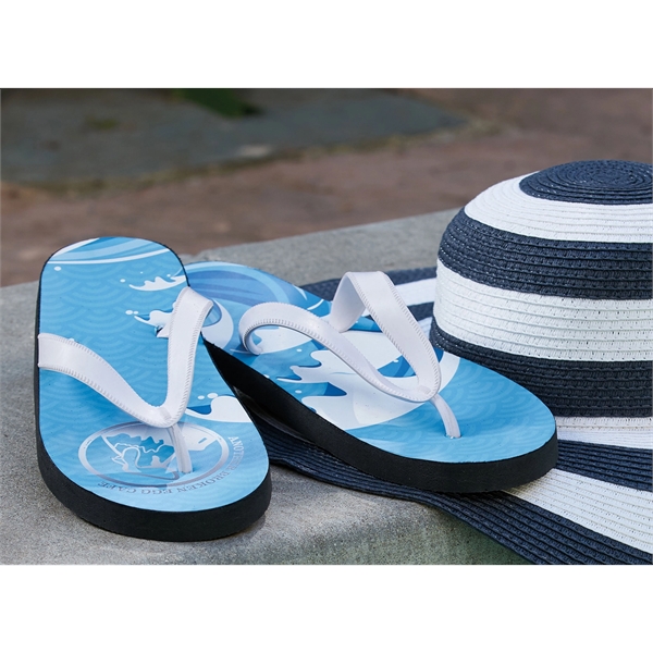 15mm fabric topped EVA sole flip-flops with rubber straps... from ASI 73520 Neet Feet / Neet Feet