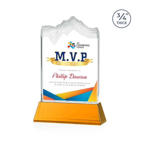 The stunning Kilimanjaro VividPrint™ award features deep carved and frosted peaks... from ASI 84592 St Regis Group / St Regis