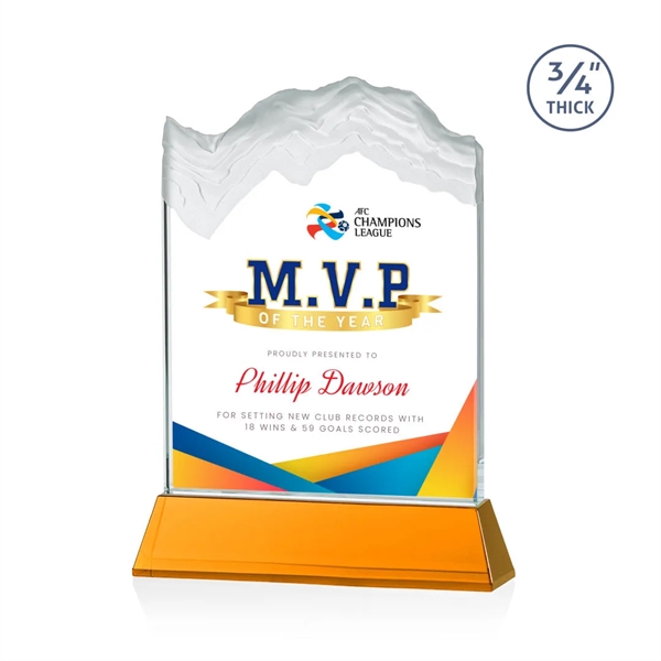 The stunning Kilimanjaro VividPrint™ award features deep carved and frosted peaks... from ASI 84592 St Regis Group / St Regis