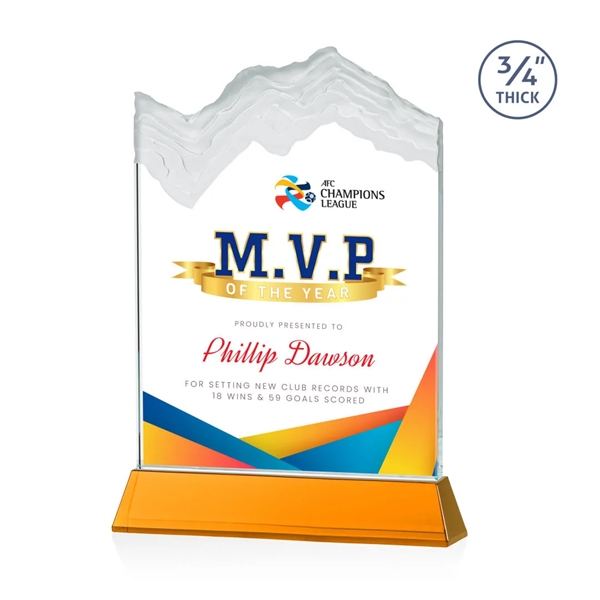 The stunning Kilimanjaro VividPrint™ award features deep carved and frosted peaks... from ASI 84592 St Regis Group / St Regis