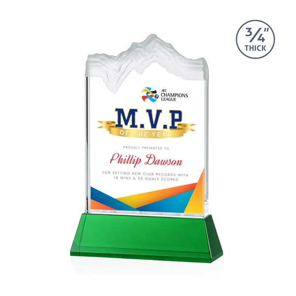 The stunning Kilimanjaro VividPrint™ award features deep carved and frosted peaks... from ASI 84592 St Regis Group / St Regis