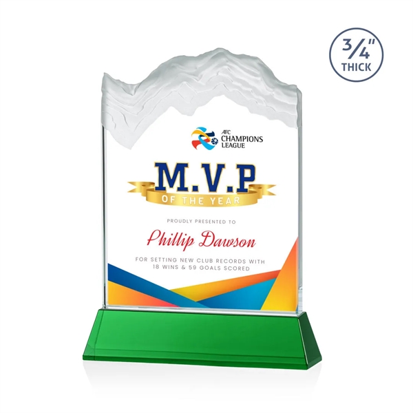 The stunning Kilimanjaro VividPrint™ award features deep carved and frosted peaks... from ASI 84592 St Regis Group / St Regis