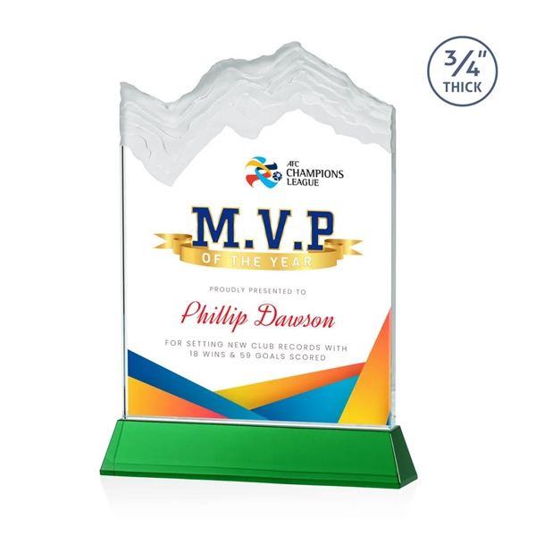 The stunning Kilimanjaro VividPrint™ award features deep carved and frosted peaks... from ASI 84592 St Regis Group / St Regis