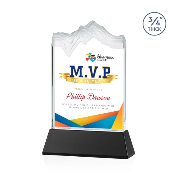 The stunning Kilimanjaro VividPrint™ award features deep carved and frosted peaks... from ASI 84592 St Regis Group / St Regis