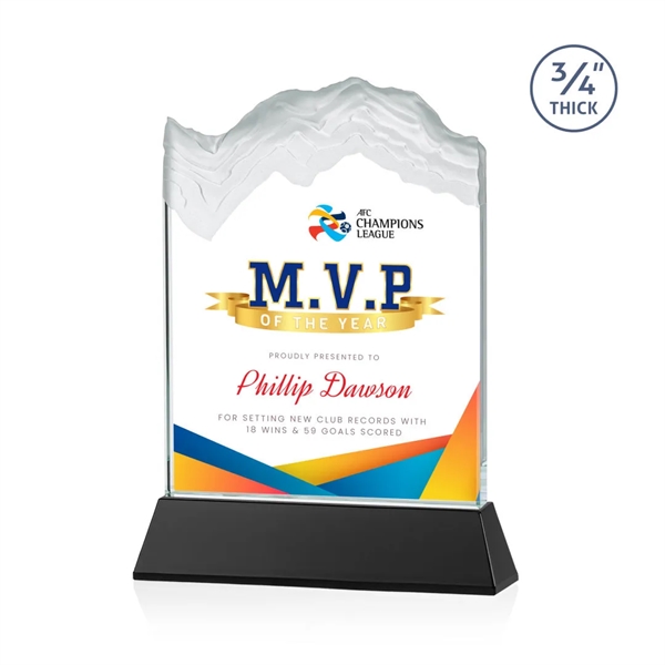 The stunning Kilimanjaro VividPrint™ award features deep carved and frosted peaks... from ASI 84592 St Regis Group / St Regis