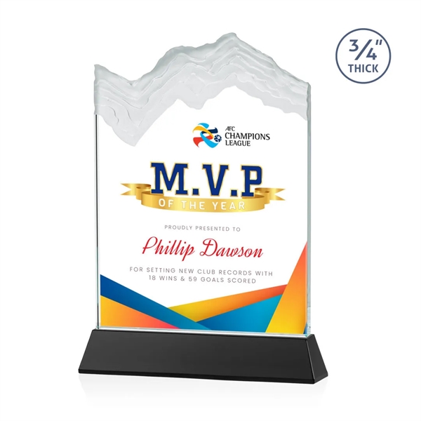 The stunning Kilimanjaro VividPrint™ award features deep carved and frosted peaks... from ASI 84592 St Regis Group / St Regis