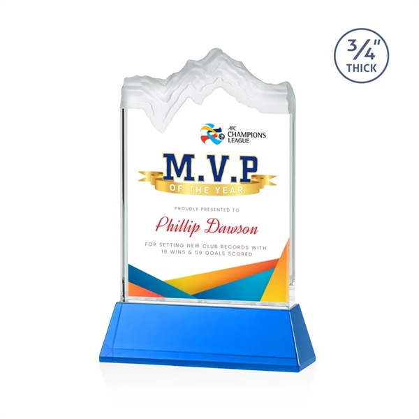 The stunning Kilimanjaro VividPrint™ award features deep carved and frosted peaks... from ASI 84592 St Regis Group / St Regis