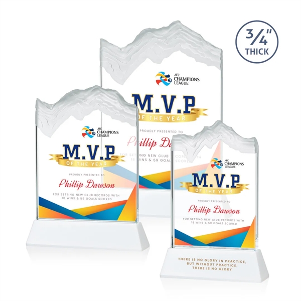 The stunning Kilimanjaro VividPrint™ award features deep carved and frosted peaks... from ASI 84592 St Regis Group / St Regis