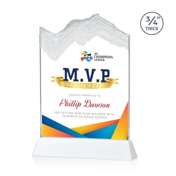 The stunning Kilimanjaro VividPrint™ award features deep carved and frosted peaks... from ASI 84592 St Regis Group / St Regis