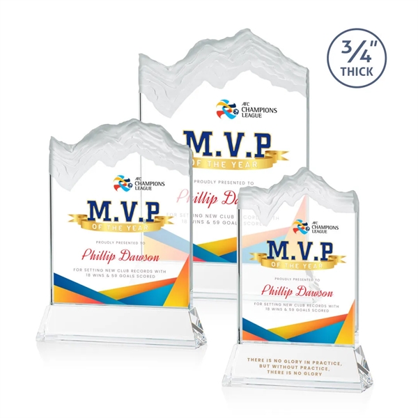 The stunning Kilimanjaro VividPrint™ award features deep carved and frosted peaks... from ASI 84592 St Regis Group / St Regis