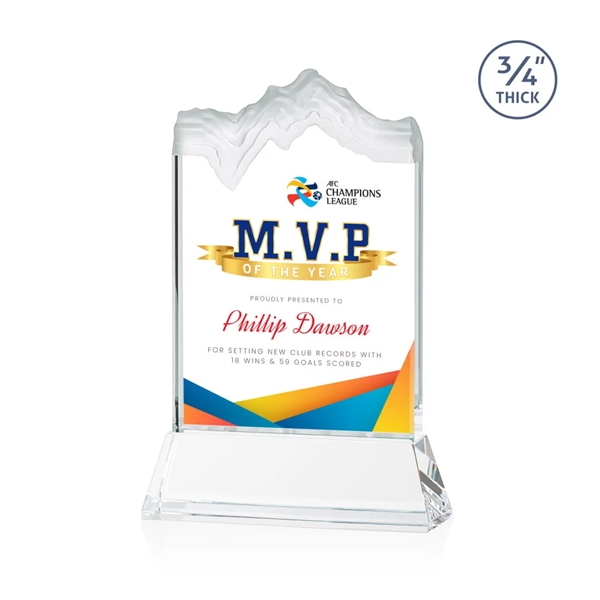 The stunning Kilimanjaro VividPrint™ award features deep carved and frosted peaks... from ASI 84592 St Regis Group / St Regis