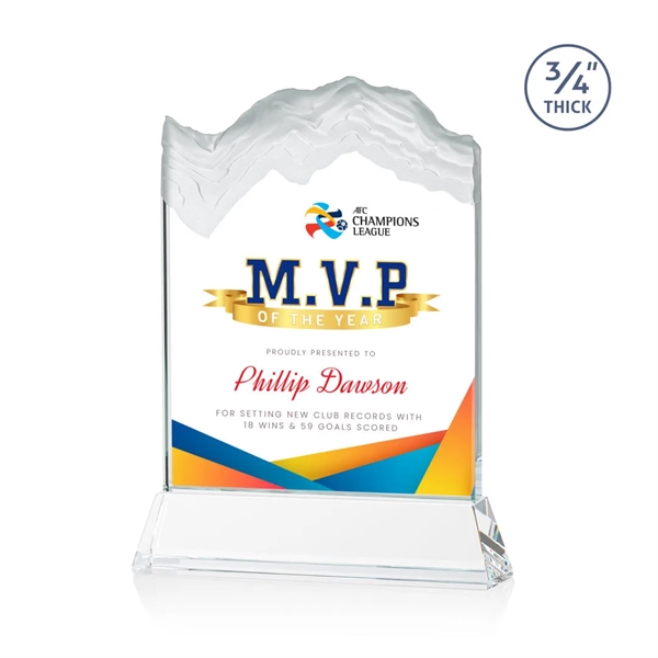 The stunning Kilimanjaro VividPrint™ award features deep carved and frosted peaks... from ASI 84592 St Regis Group / St Regis