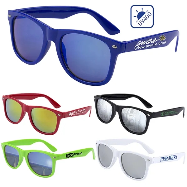 Adult sunglasses with colorful mirror lenses and ABS frames.... from ASI 62660 Innovation Line