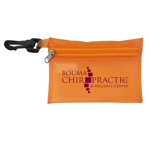 7 piece first aid kit with carabiner, bandages, towelettes and a... from ASI 62660 Innovation Line