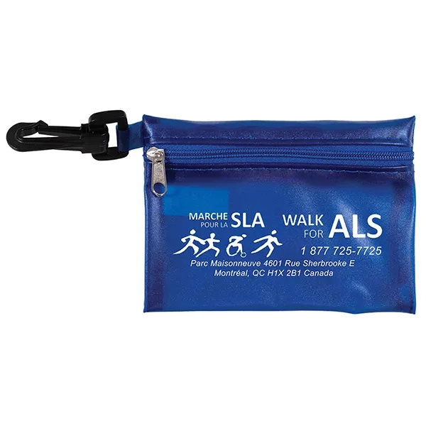 13 piece first aid kit with zippered pouch, bandages, antiseptic towelettes... from ASI 62660 Innovation Line