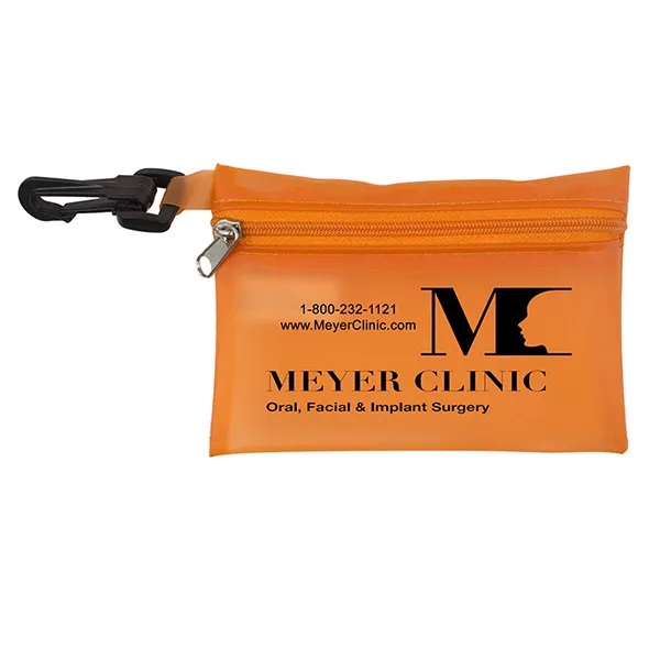 13 piece first aid kit with zippered pouch, bandages, antiseptic towelettes... from ASI 62660 Innovation Line