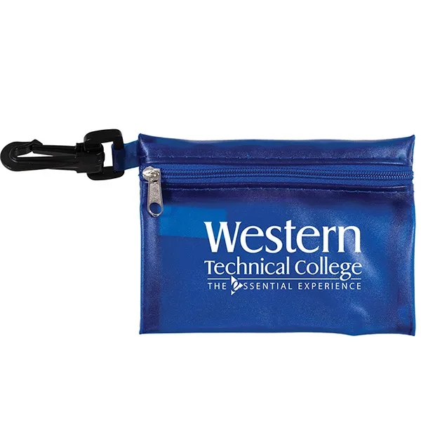 13 piece first aid kit with zippered pouch, bandages, antiseptic towelettes... from ASI 62660 Innovation Line