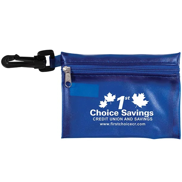 13 piece first aid kit with zippered pouch, bandages, antiseptic towelettes... from ASI 62660 Innovation Line