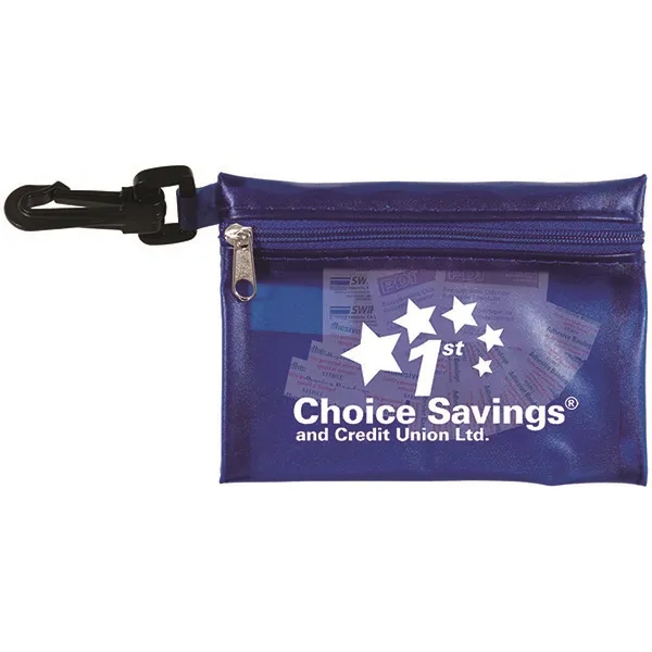 13 piece first aid kit with zippered pouch, bandages, antiseptic towelettes... from ASI 62660 Innovation Line