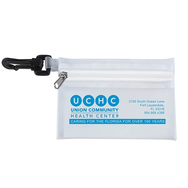 13 piece first aid kit with zippered pouch, bandages, antiseptic towelettes... from ASI 62660 Innovation Line