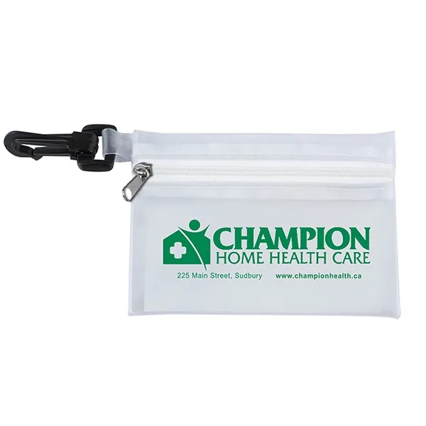 13 piece first aid kit with zippered pouch, bandages, antiseptic towelettes... from ASI 62660 Innovation Line