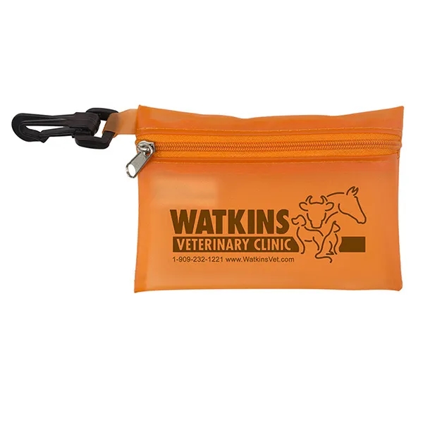 14 piece first aid kit with zippered pouch, bandages, antiseptic towelettes,... from ASI 62660 Innovation Line