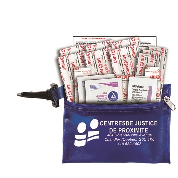 14 piece first aid kit with zippered pouch, bandages, antiseptic towelettes,... from ASI 62660 Innovation Line