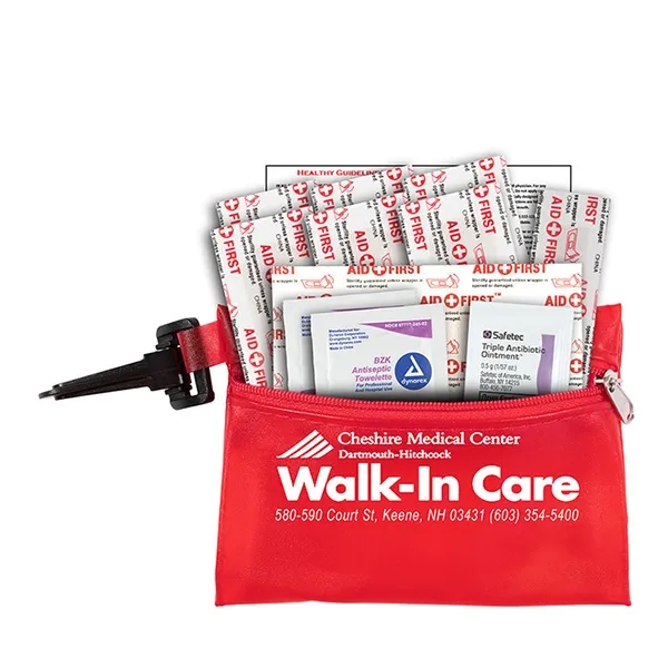 14 piece first aid kit with zippered pouch, bandages, antiseptic towelettes,... from ASI 62660 Innovation Line