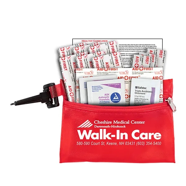 14 piece first aid kit with zippered pouch, bandages, antiseptic towelettes,... from ASI 62660 Innovation Line