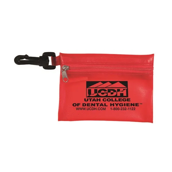 Translucent zipper pouch with plastic carabiner hook.... from ASI 62660 Innovation Line