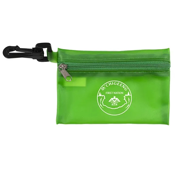 Translucent zipper pouch with plastic carabiner hook.... from ASI 62660 Innovation Line
