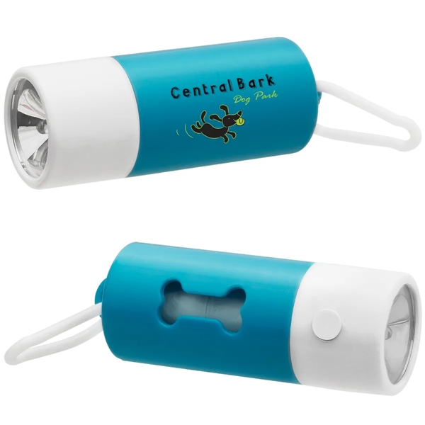Light up dog waste bag dispenser with 10 biodegradable white waste... from ASI 62190 Illini