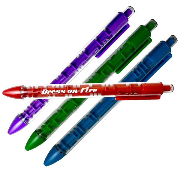 Click pen containing a puzzle in the middle with two metal... from ASI 57956 Graphco line