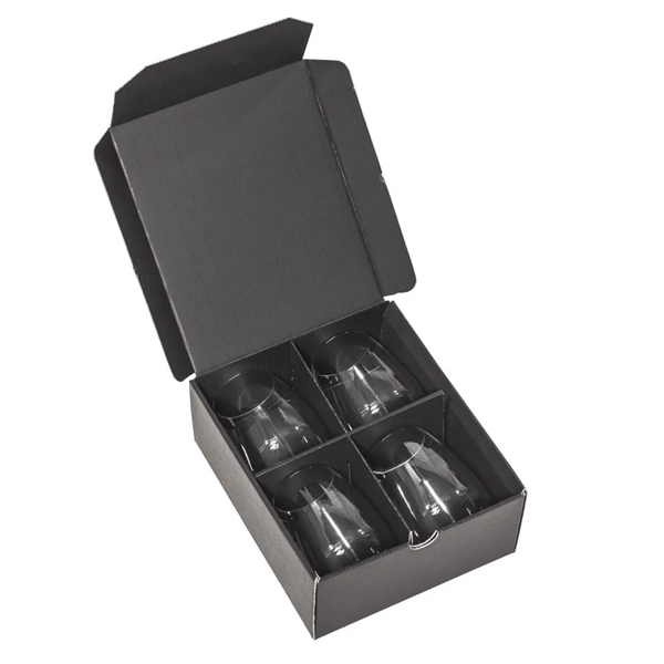 Contemporary Stemless Crystalline Footed Wine with a wide bowl anchored by... from ASI 84592 St Regis Group