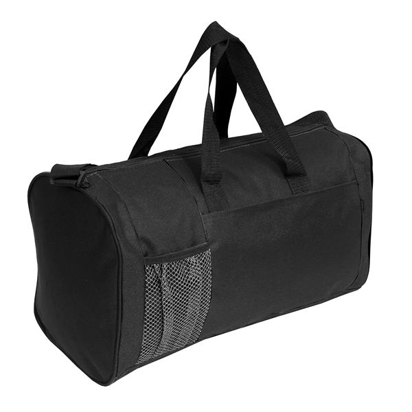 19" x 9.5" x 8" duffel bag with two-tone design, zippered... from ASI 37980 Bagworld