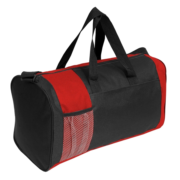 19" x 9.5" x 8" duffel bag with two-tone design, zippered... from ASI 37980 Bagworld
