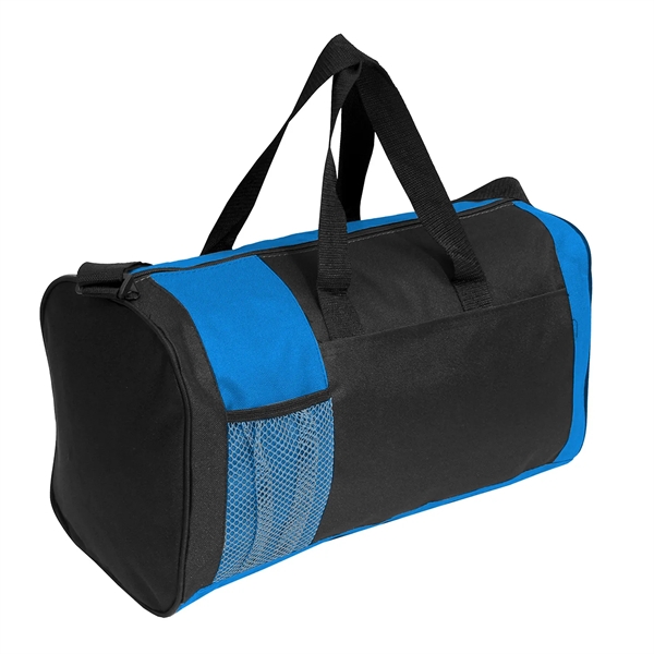19" x 9.5" x 8" duffel bag with two-tone design, zippered... from ASI 37980 Bagworld