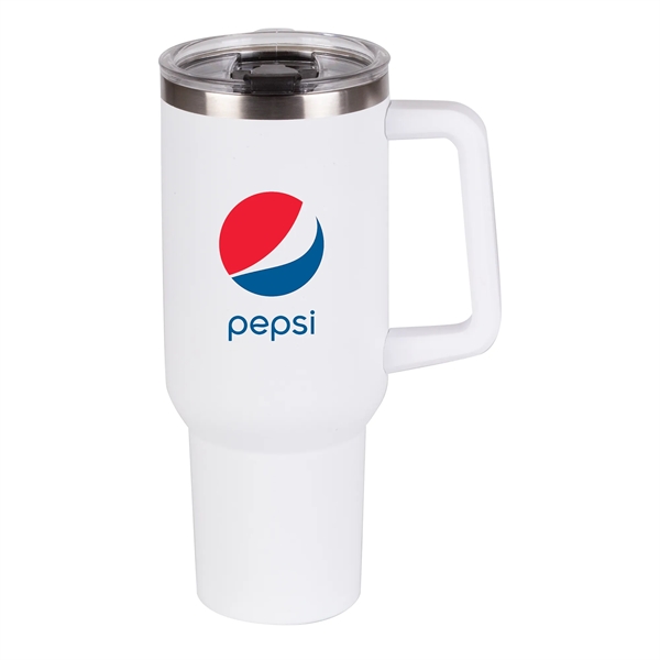 40 oz Double-Wall Stainless Travel Mug with Straw.... from ASI 46755 Cosmo Promos