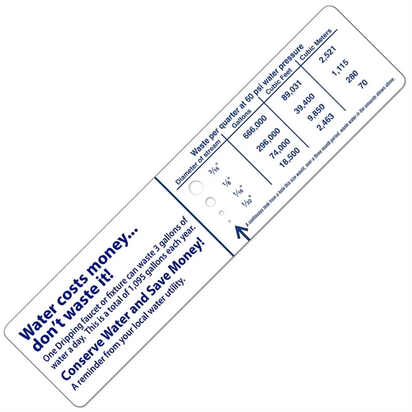 Save water, money, and time with our Economical Water Conservation Ruler!... from ASI 42393 Budgetcard Inc