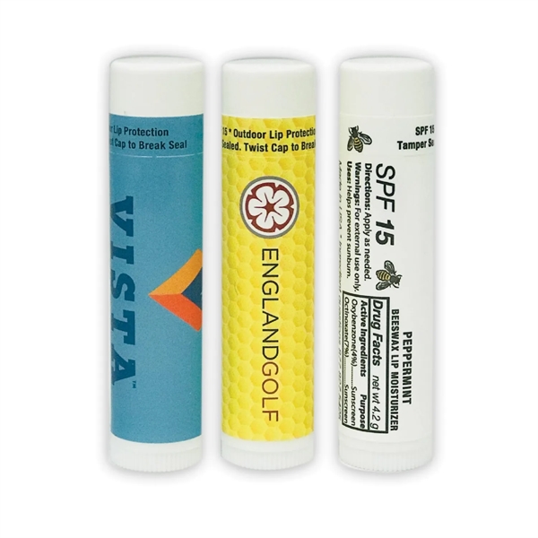 Best natural non-SPF lip balm plus full color label on wrap... from ASI 37218 Athena Promo (tm)