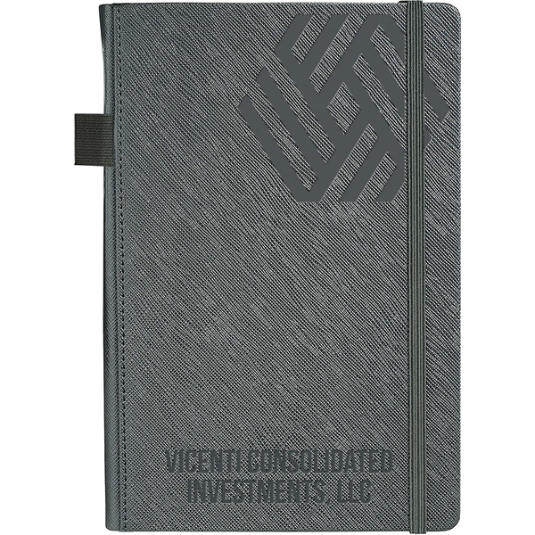 Modena™ textured journal w/ deboss imprint and full-color Tip-In. Includes paper... from ASI 91340 Journalbooks/Timeplanner Calendars