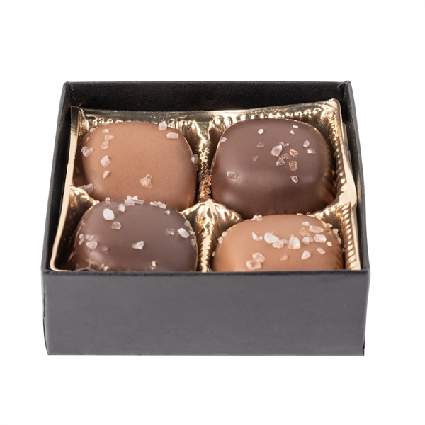 4pc Sea Salt Caramel Box... from ASI 44900 NC Custom (CI/Lanco) / Chocolate Inn