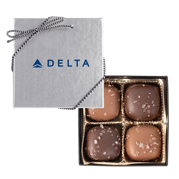 4pc Sea Salt Caramel Box... from ASI 44900 NC Custom (CI/Lanco) / Chocolate Inn