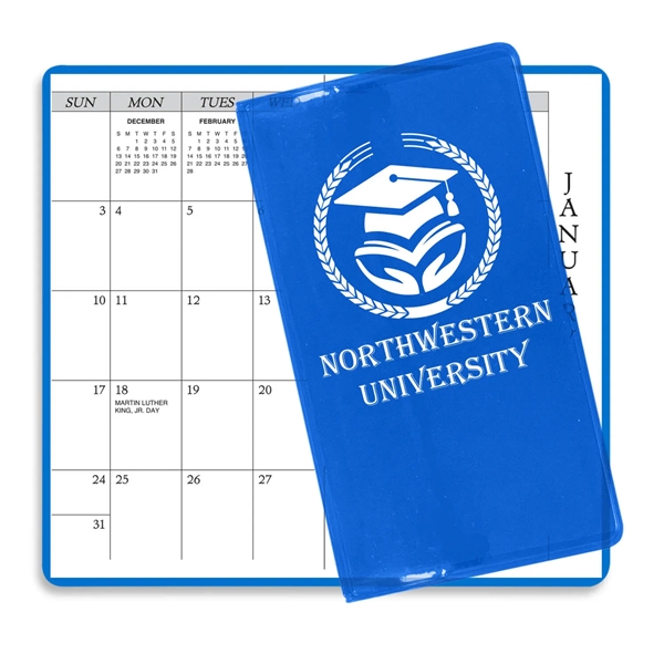 14-month Academic planner with translucent vinyl cover, starts in July... from ASI 54040 Fey Promo / Fey Calendar Impressions