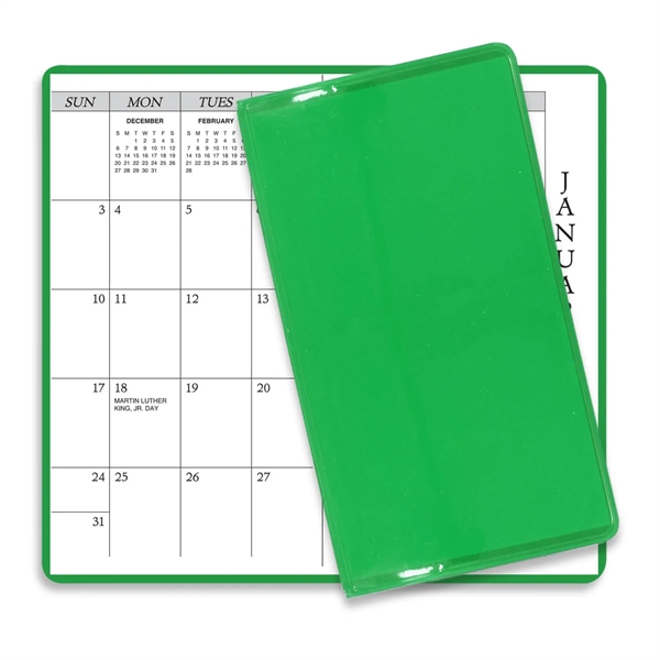 14-month Academic planner with translucent vinyl cover, starts in July... from ASI 54040 Fey Promo / Fey Calendar Impressions